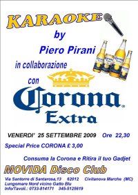 Karaoke by CoronaExtra con Piero Pierani